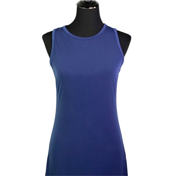 MICHAEL Michael Kors Women True Navy Sleeveless Pleated Hem Dress Size XS - Picture 4 of 10